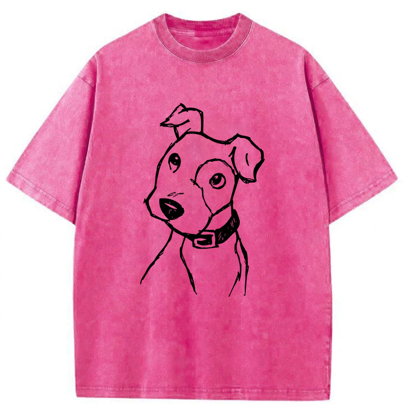 Bulldog Sketch Washed Unisex Tee