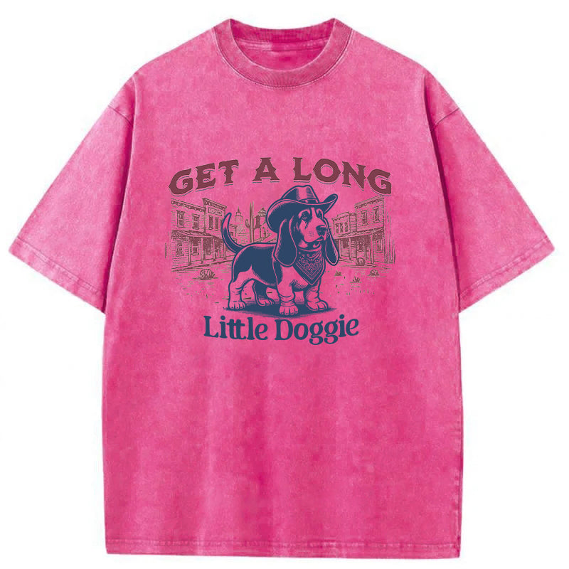 Long Little Doggie Washed Unisex Tee