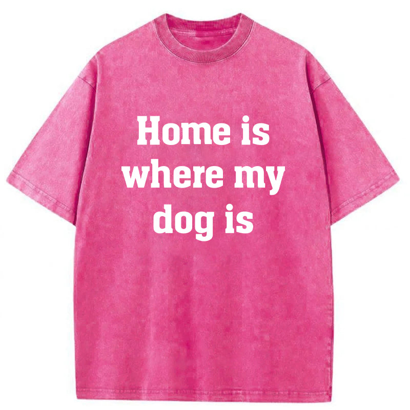 Home Is Where My Dog Is Washed Unisex Tee