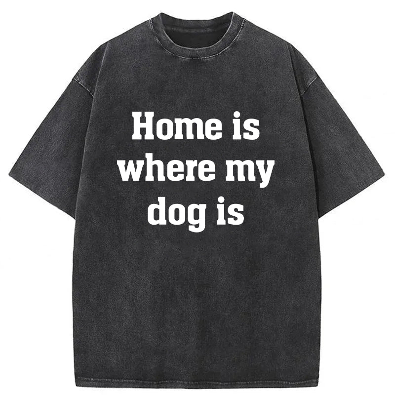 Home Is Where My Dog Is Washed Unisex Tee