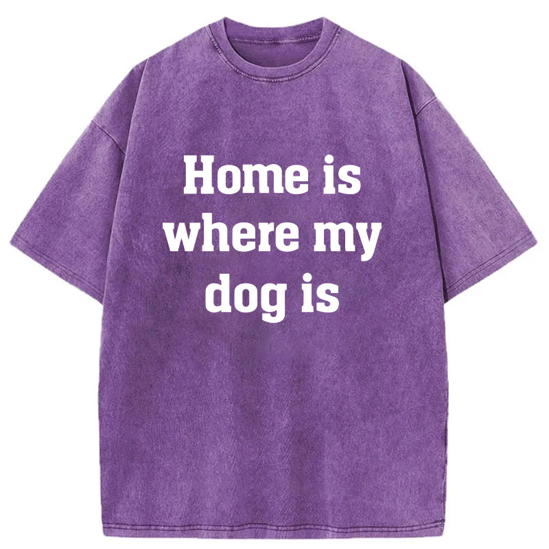 Home Is Where My Dog Is Washed Unisex Tee