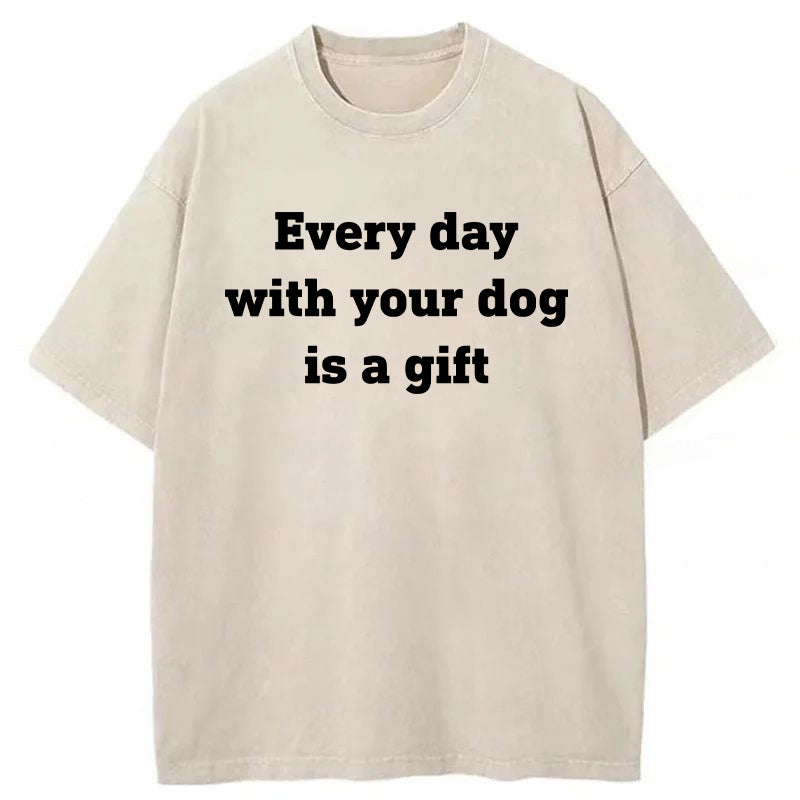 Every Day Is A Gift Washed Unisex Tee