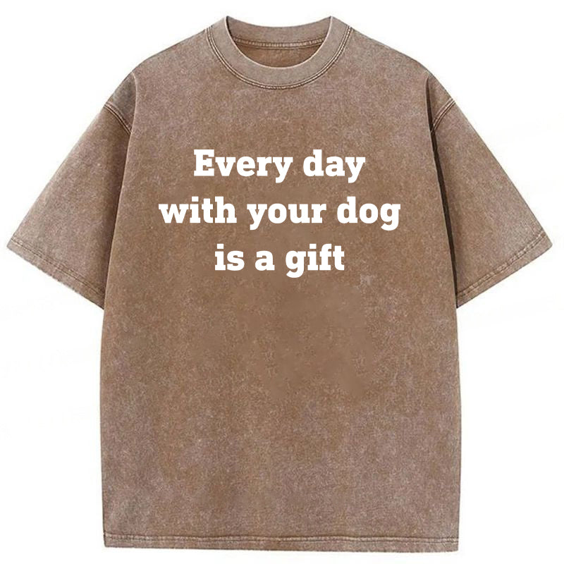 Every Day Is A Gift Washed Unisex Tee
