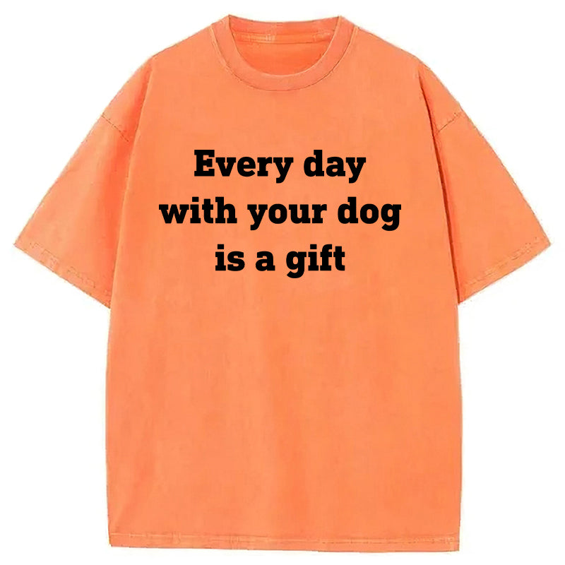 Every Day Is A Gift Washed Unisex Tee