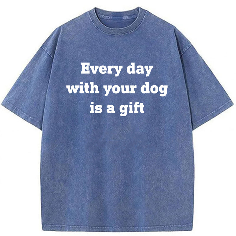 Every Day Is A Gift Washed Unisex Tee