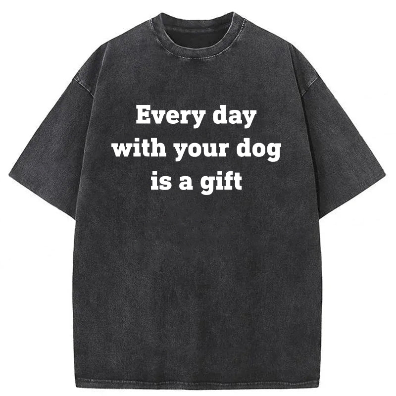 Every Day Is A Gift Washed Unisex Tee