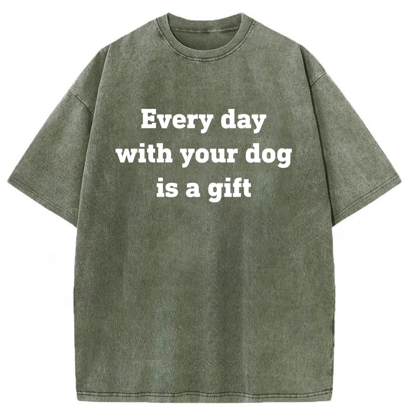 Every Day Is A Gift Washed Unisex Tee