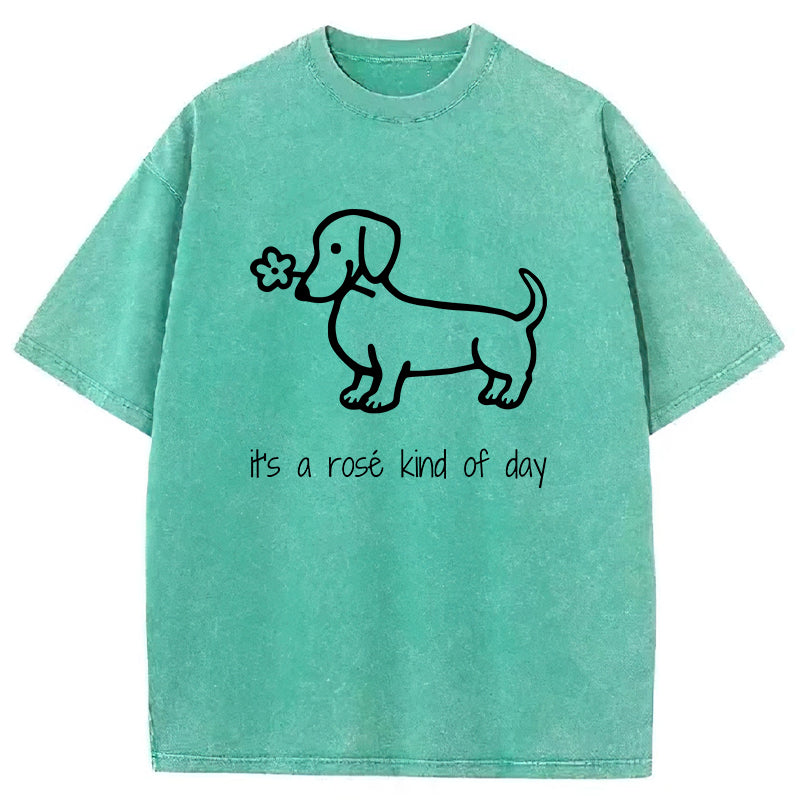 It's A Rose Kind Of Day Washed Unisex Tee