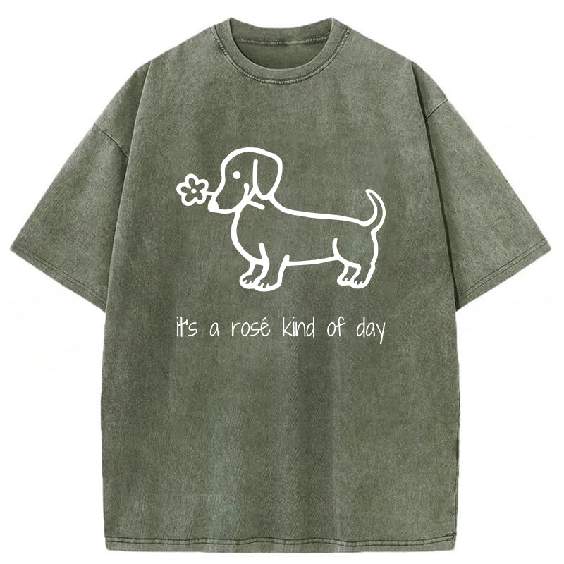 It's A Rose Kind Of Day Washed Unisex Tee