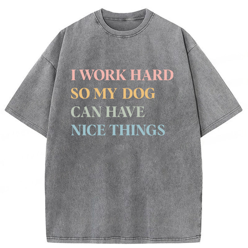 I Work Hard Washed Unisex Tee