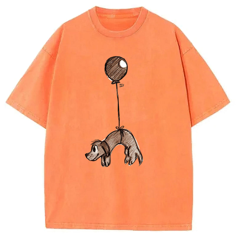 Ballon Flies The Dog Washed Unisex Tee