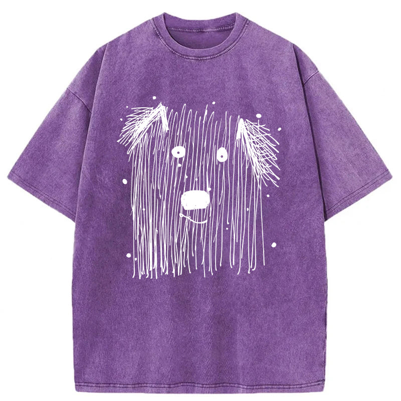 Classic Dog Sketch Washed Unisex Tee