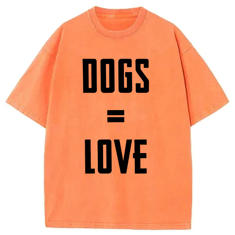 DOGS ARE LOVE Washed Unisex Tee
