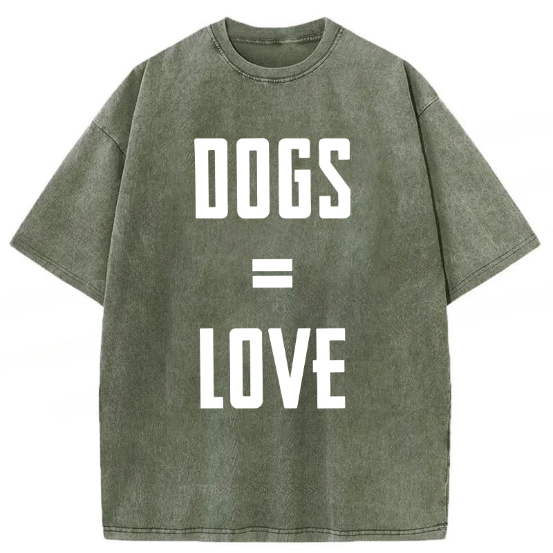 DOGS ARE LOVE Washed Unisex Tee