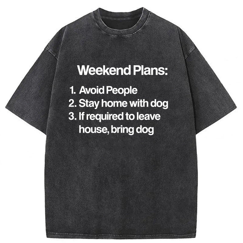 Weekend Plans Washed Unisex Tee