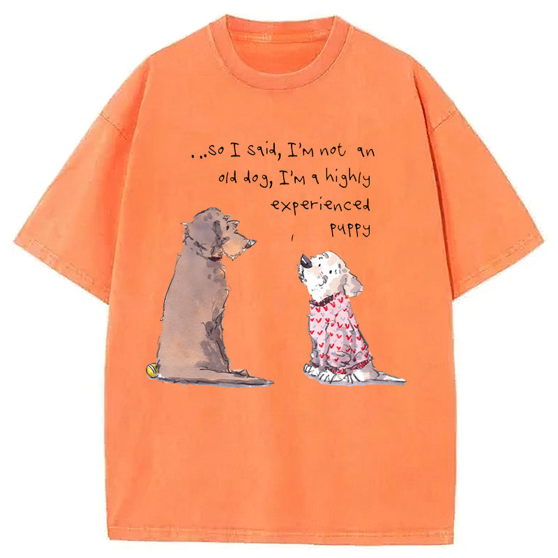 I'm A Highly Experienced Puppy Washed Unisex Tee