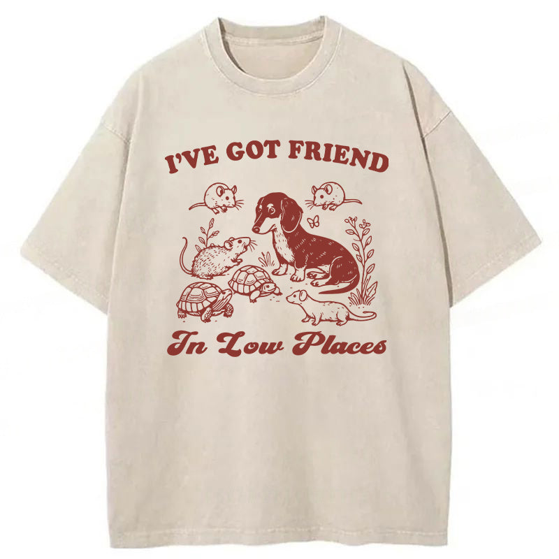 Got Friends In Low Places Washed Unisex Tee