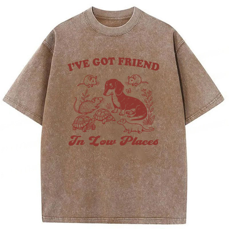 Got Friends In Low Places Washed Unisex Tee