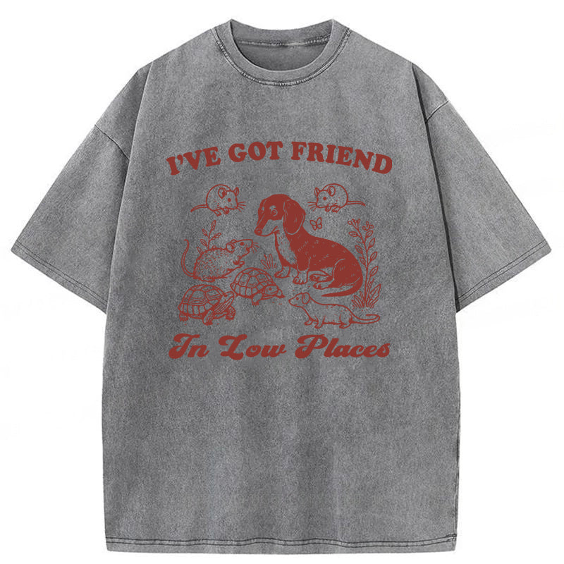 Got Friends In Low Places Washed Unisex Tee