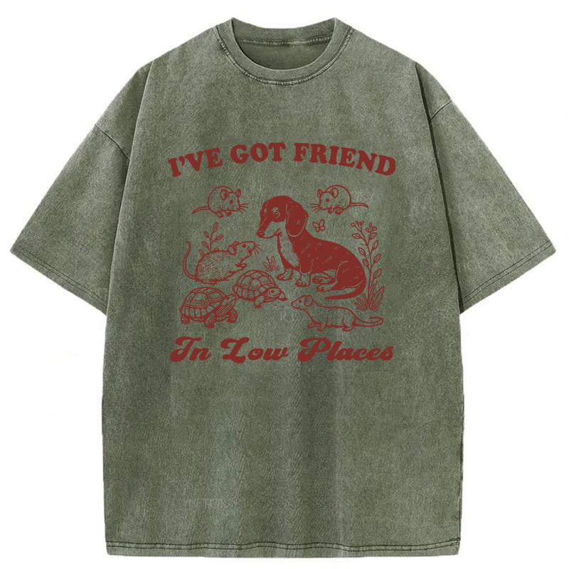 Got Friends In Low Places Washed Unisex Tee