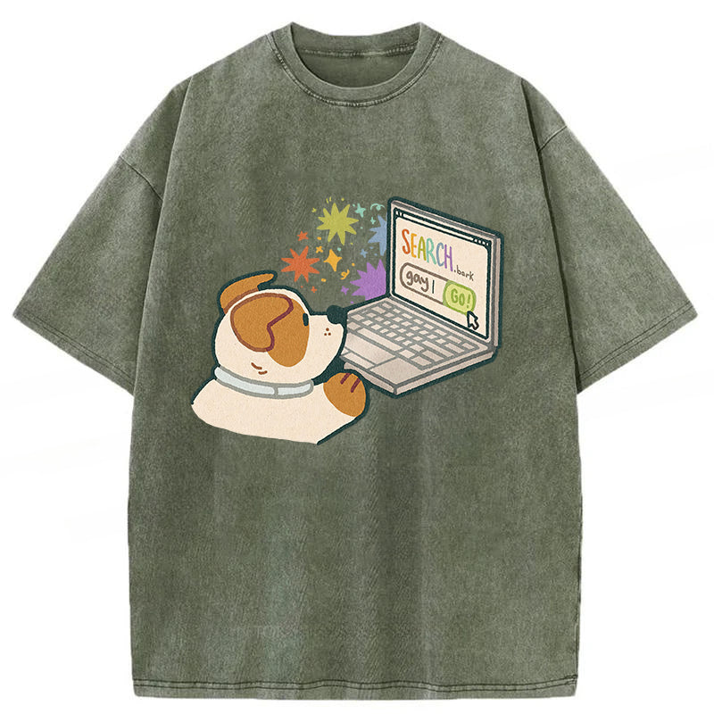 SEARCH.bark Washed Unisex Tee