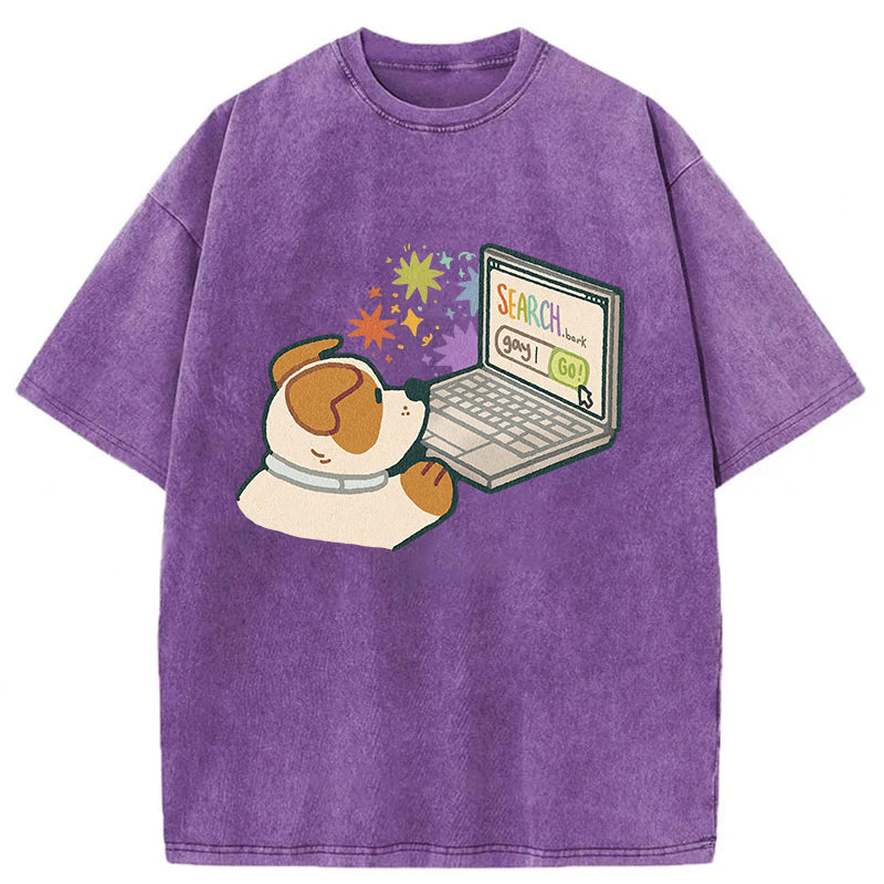 SEARCH.bark Washed Unisex Tee