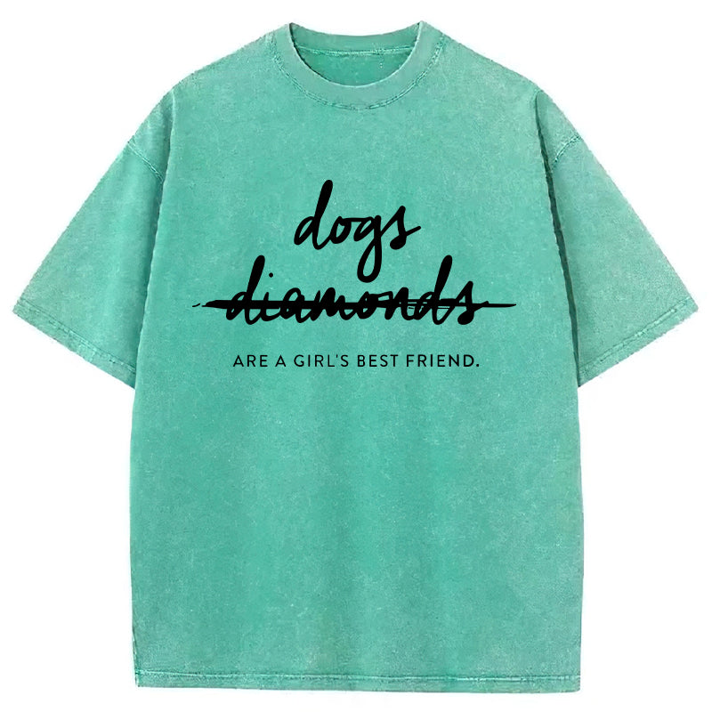 A Girl's Best Friend Washed Unisex Tee