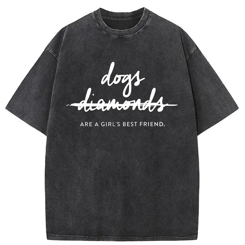 A Girl's Best Friend Washed Unisex Tee