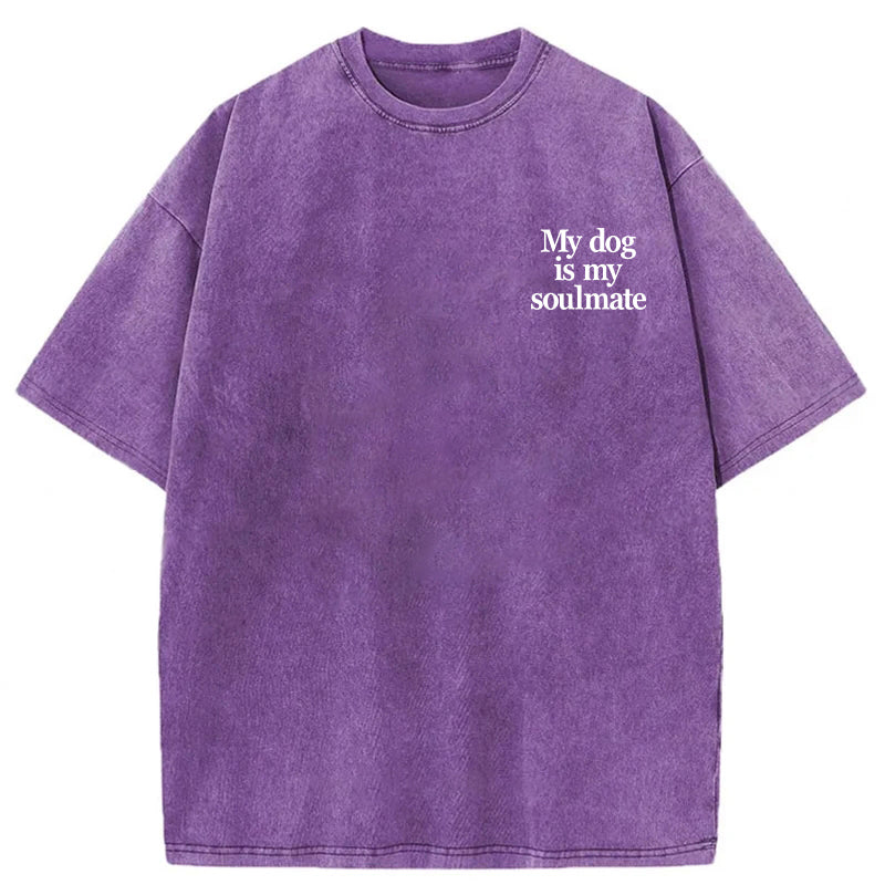 I Just Really Love My Dog Washed Unisex Tee