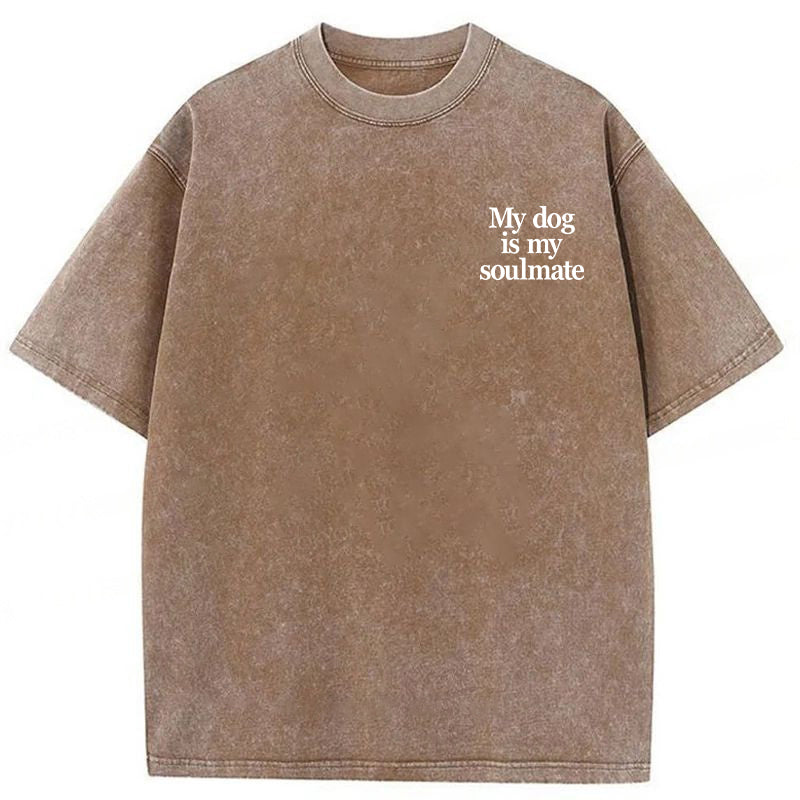 I Just Really Love My Dog Washed Unisex Tee