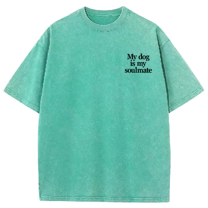 I Just Really Love My Dog Washed Unisex Tee