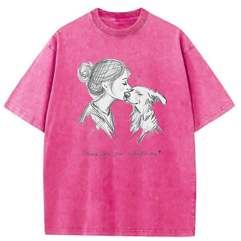 Thank You For Everything Washed Unisex Tee