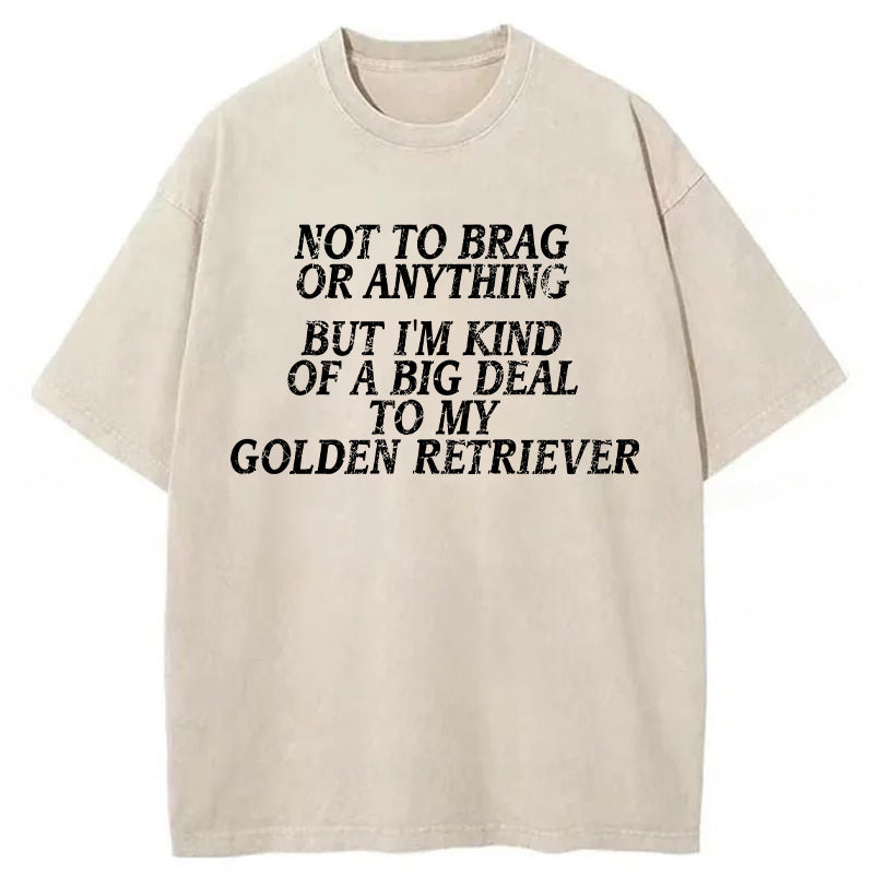 I'm A Big Deal To My Golden Retriever Washed Unisex Tee