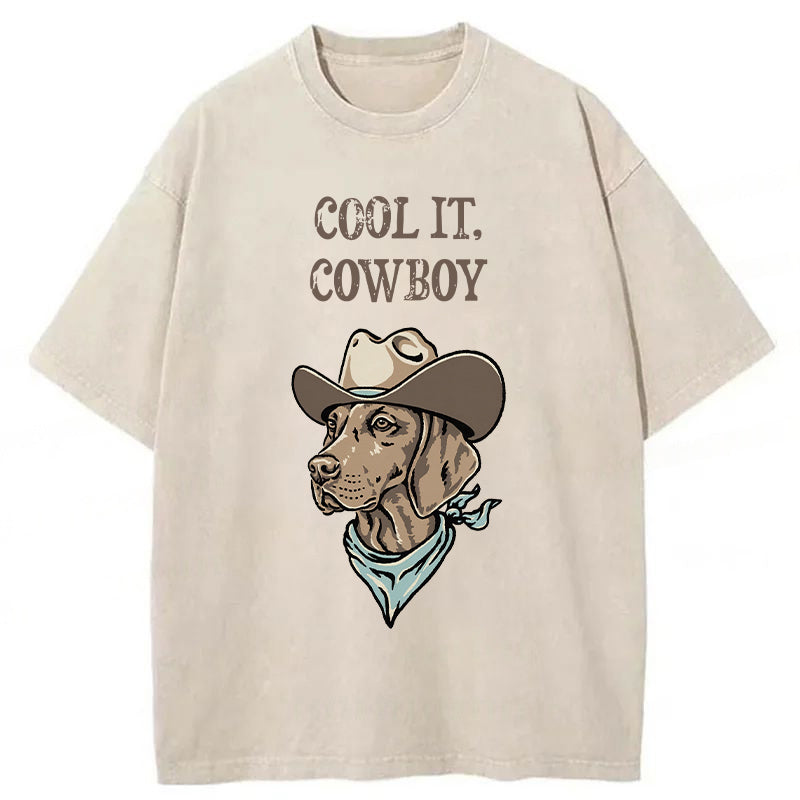 COOL IT COWBOY Washed Unisex Tee