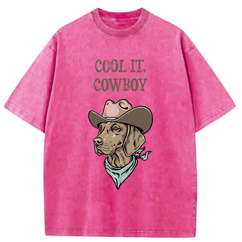 COOL IT COWBOY Washed Unisex Tee
