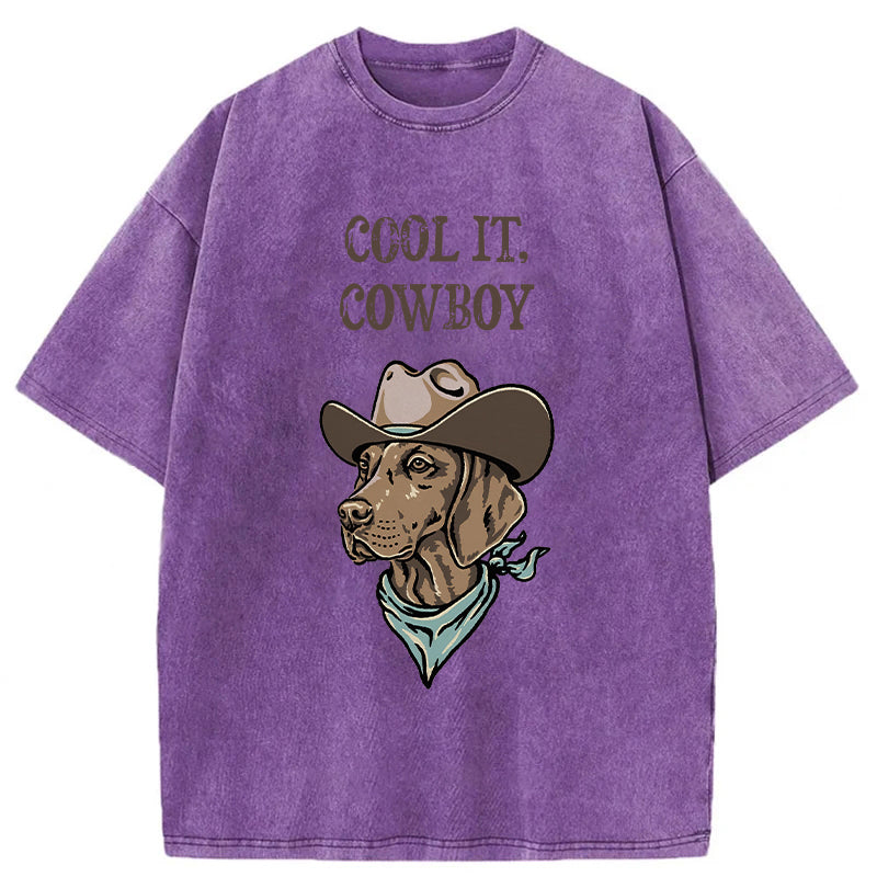 COOL IT COWBOY Washed Unisex Tee