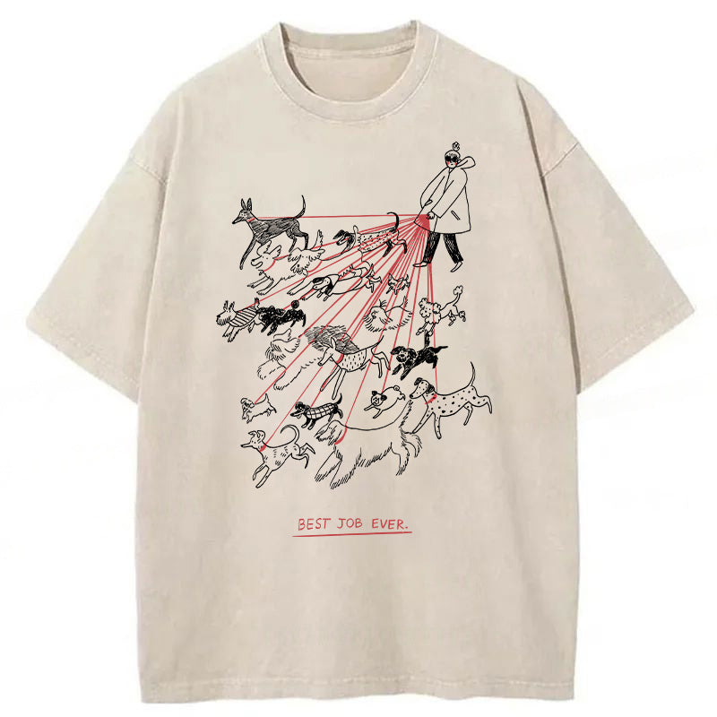 Best Job Ever Washed Unisex Tee