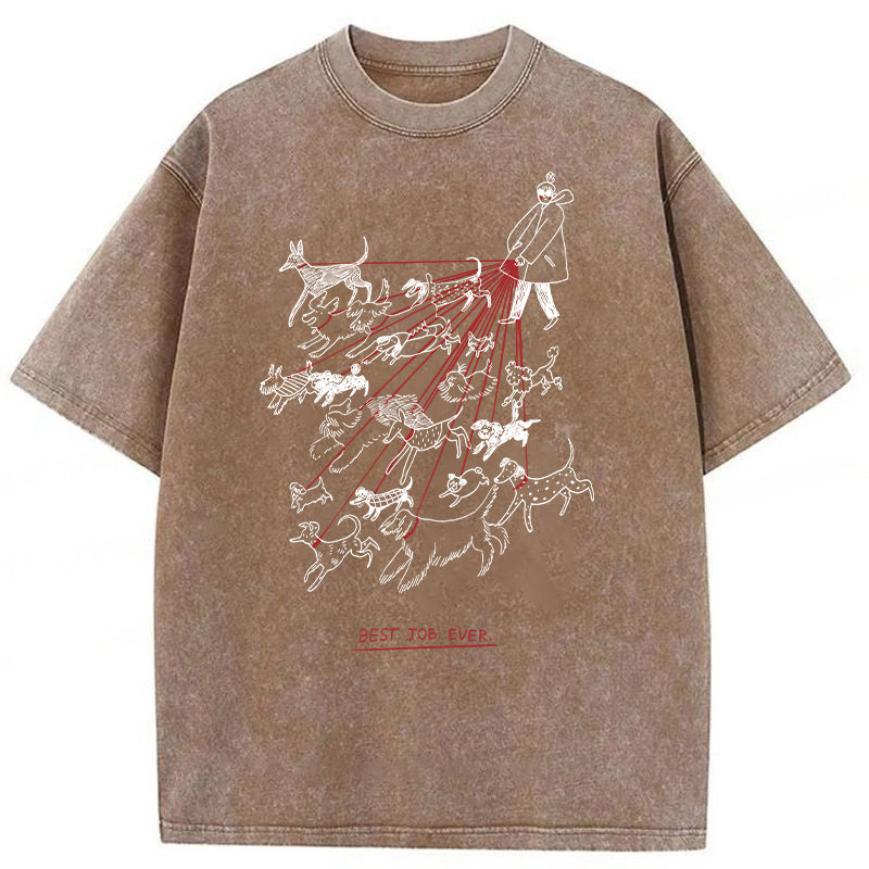 Best Job Ever Washed Unisex Tee