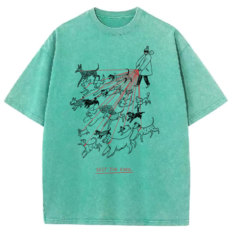 Best Job Ever Washed Unisex Tee