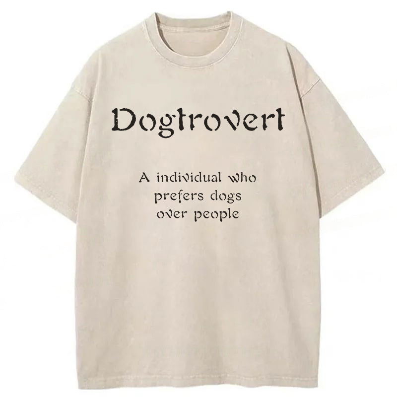 Dogtrovert Washed Unisex Tee