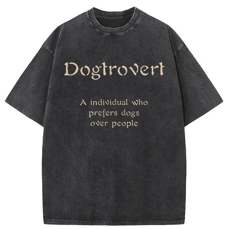 Dogtrovert Washed Unisex Tee