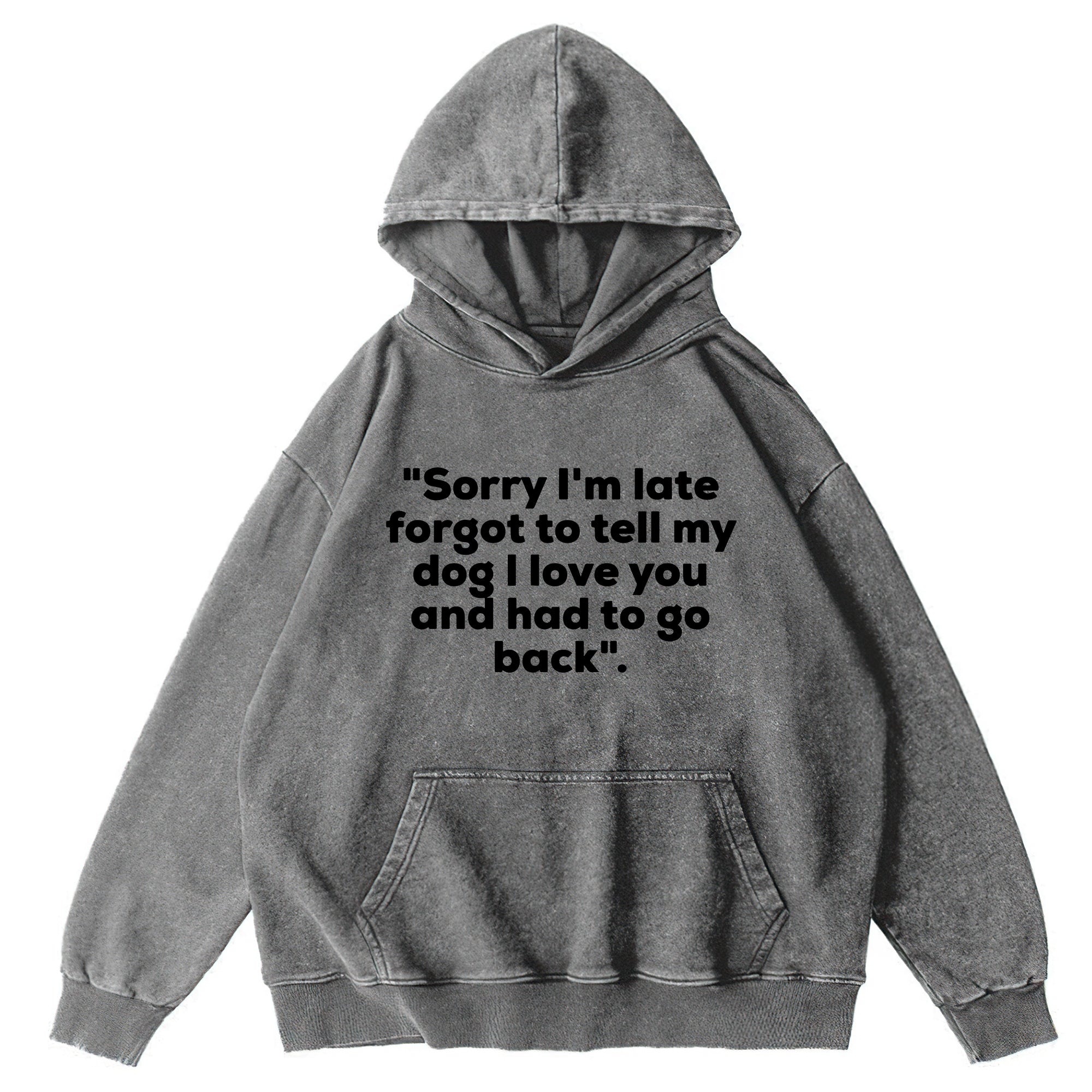 Forgot To Tell My Dog I Love You Washed Unisex Hoodie