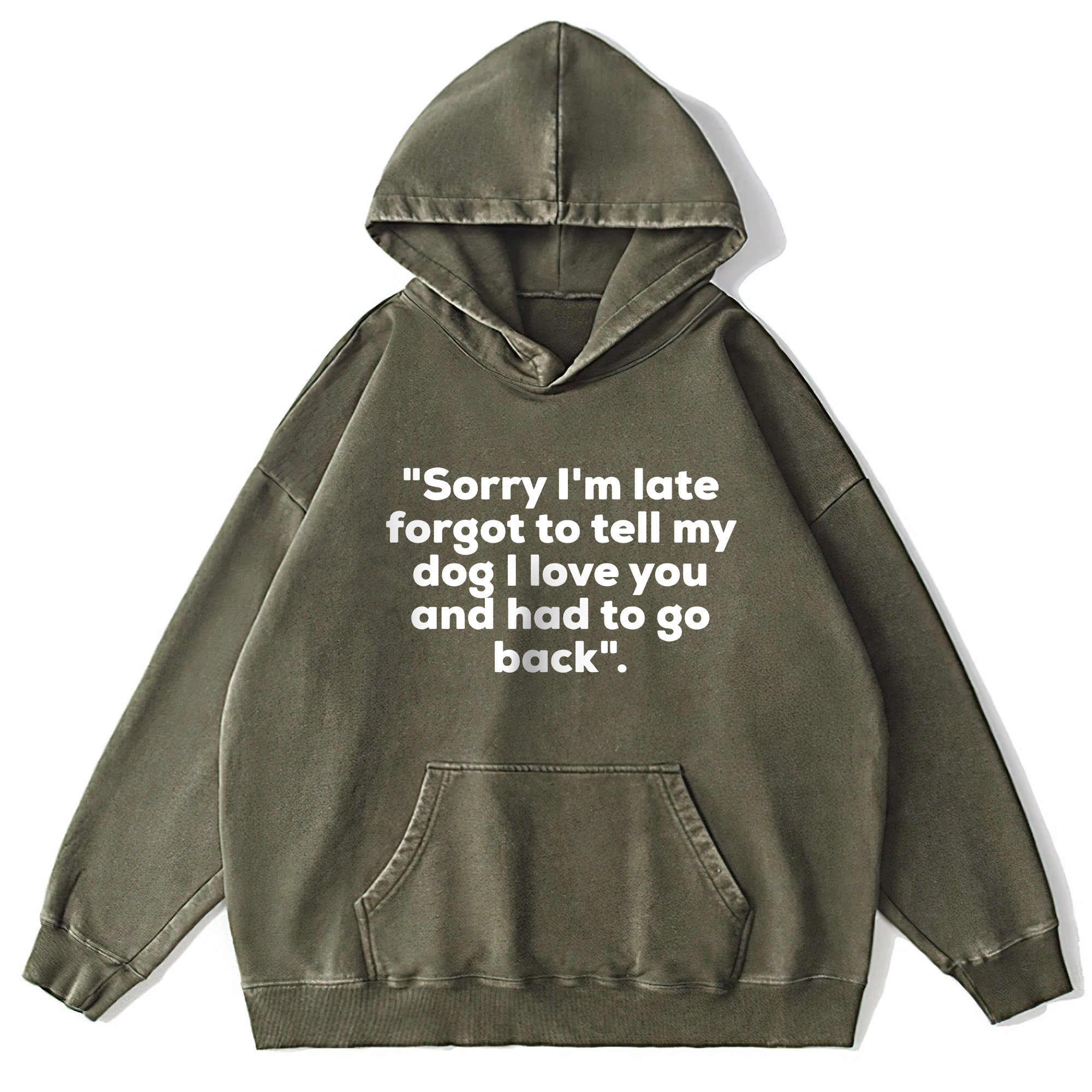 Forgot To Tell My Dog I Love You Washed Unisex Hoodie