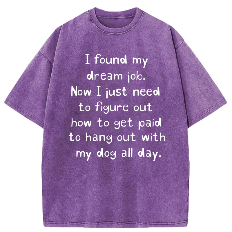 I Found My Dream Job Washed Unisex Tee