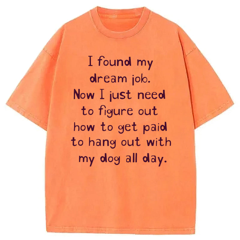 I Found My Dream Job Washed Unisex Tee