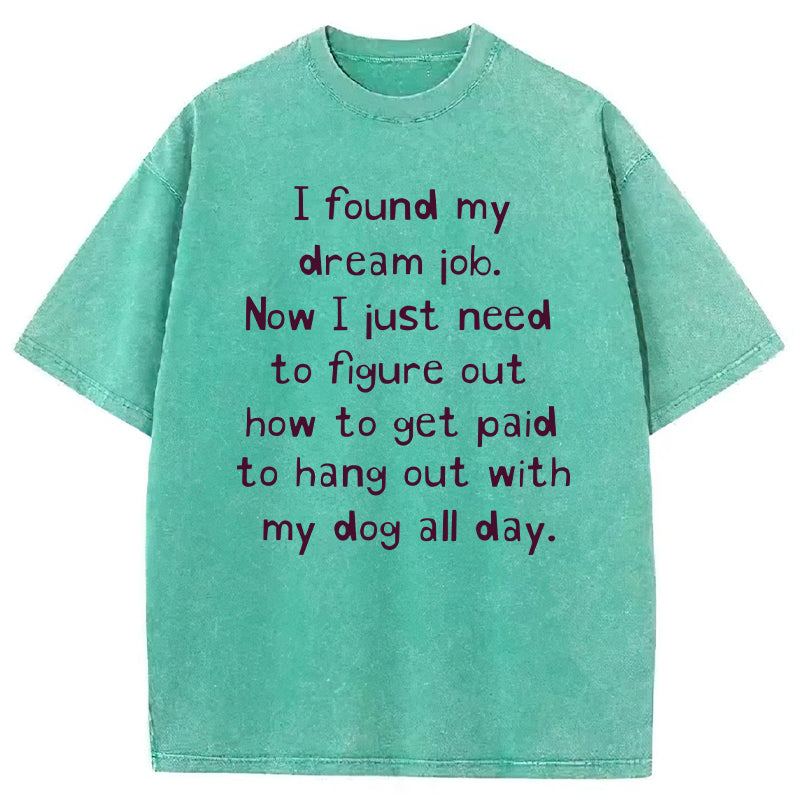 I Found My Dream Job Washed Unisex Tee