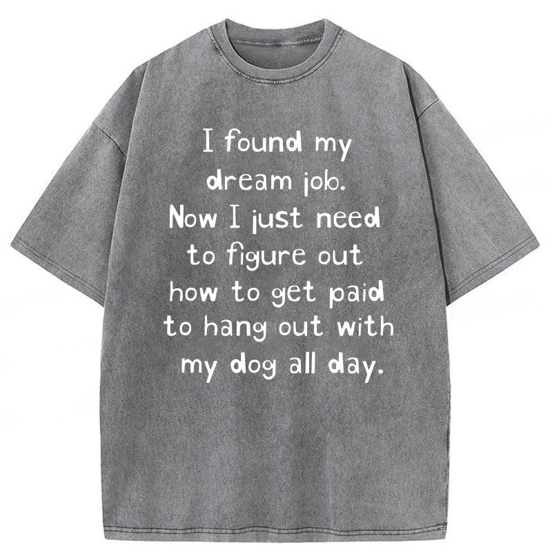 I Found My Dream Job Washed Unisex Tee