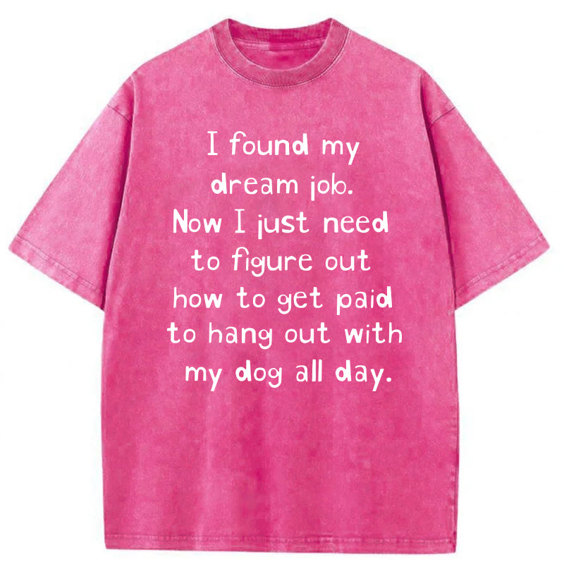 I Found My Dream Job Washed Unisex Tee