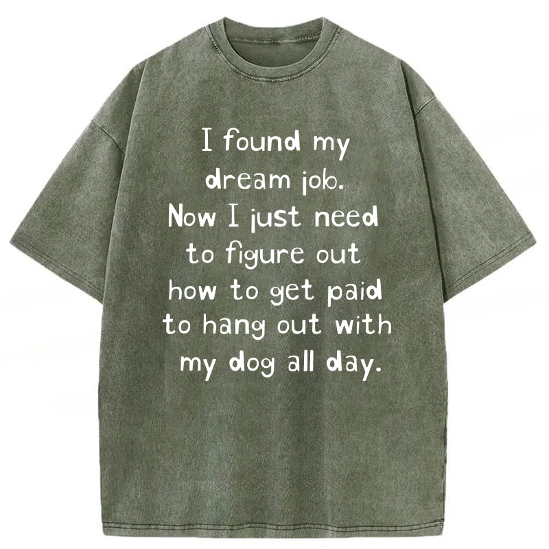I Found My Dream Job Washed Unisex Tee