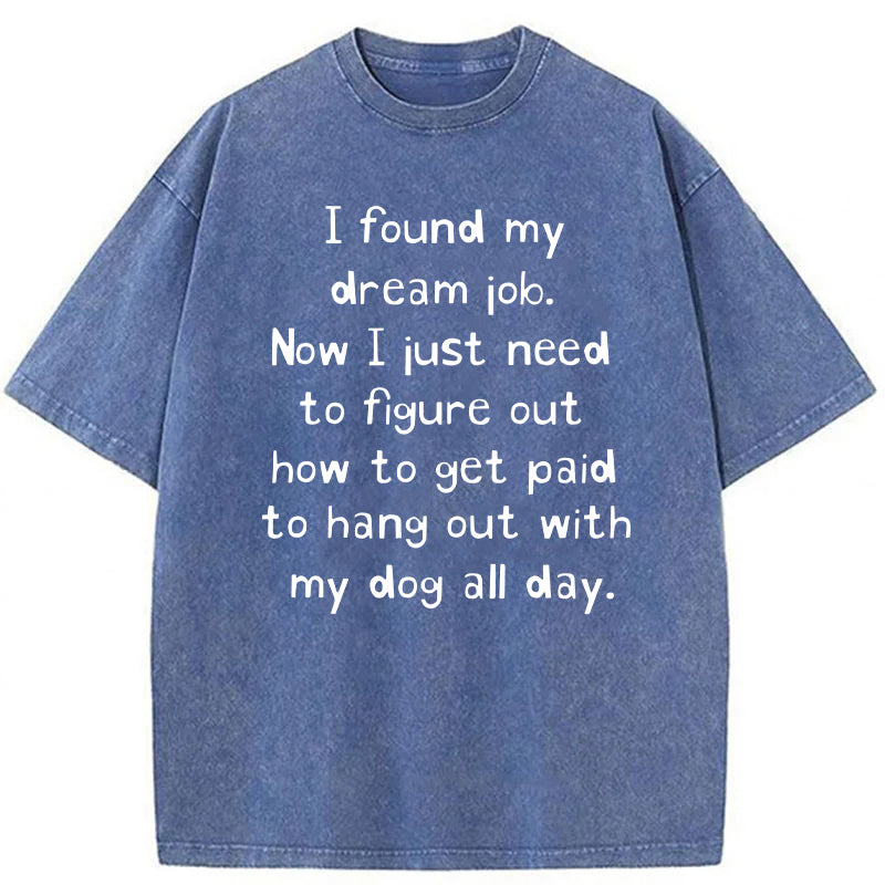 I Found My Dream Job Washed Unisex Tee